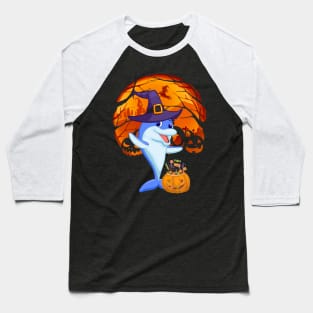 Dolphin pumpkin witch Baseball T-Shirt